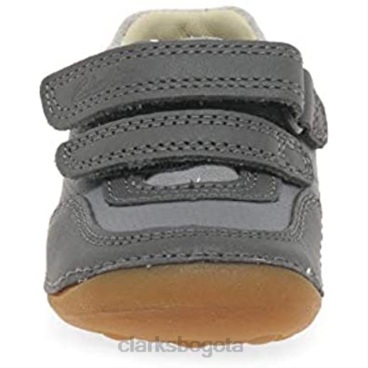 Clarks 0DX8L181 zapatillas bajas ti ny anochecer clarks gris (grey combi grey combi) niños