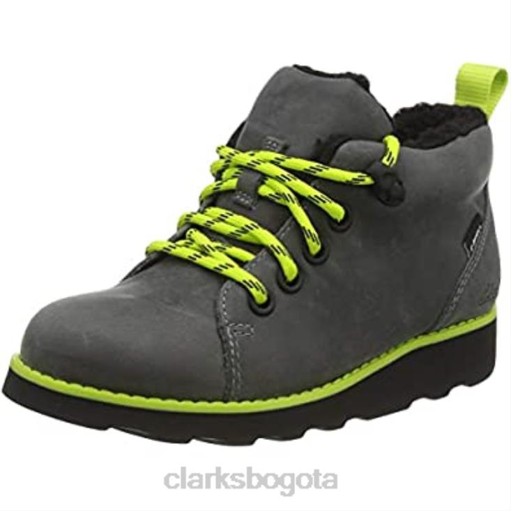 Clarks 0DX8L1811 Bota chukka niño clarks crown tor k de piel gris niños cuero gris