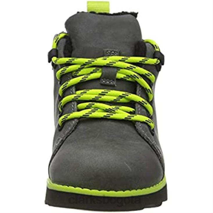 Clarks 0DX8L1811 Bota chukka niño clarks crown tor k de piel gris niños cuero gris