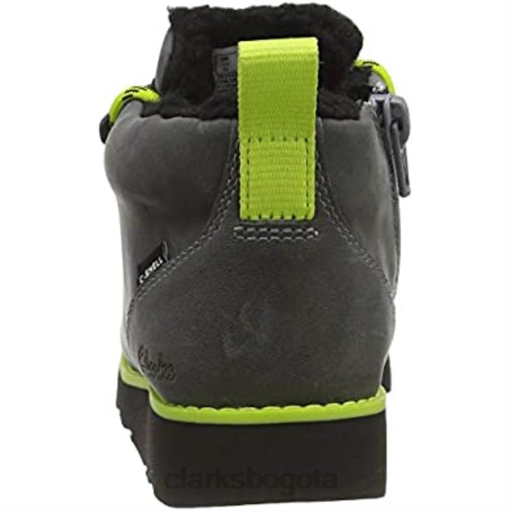 Clarks 0DX8L1811 Bota chukka niño clarks crown tor k de piel gris niños cuero gris