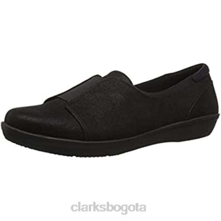 Clarks 0DX8L1816 Mocasín clarks ayla band de nobuk sintético negro para mujer mujer nubuck sintético negro