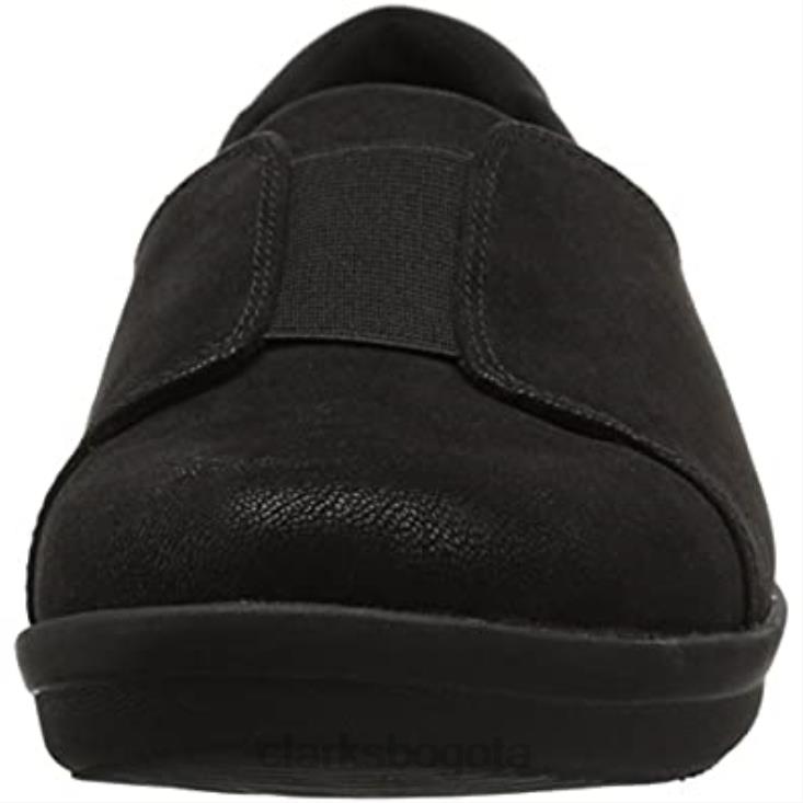 Clarks 0DX8L1816 Mocasín clarks ayla band de nobuk sintético negro para mujer mujer nubuck sintético negro