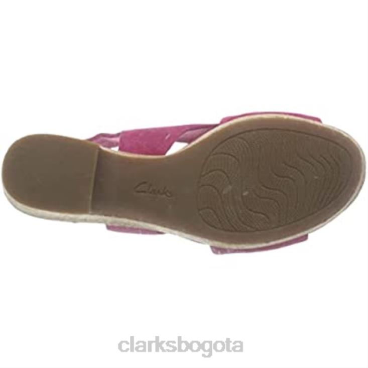 Clarks 0DX8L1818 Sandalias con tira al tobillo Clarks 261479264 para mujer rosa mujer