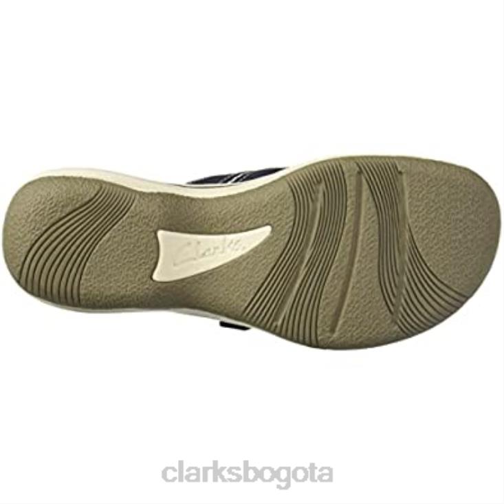Clarks 0DX8L1820 chanclas brinkley jazz de mujer azul marino sintético clarks mujer azul marino sintético