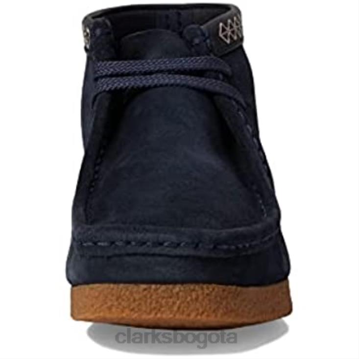 Clarks 0DX8L1823 bota shacre hombre tobillo clarks ante marino hombres gamuza azul marino