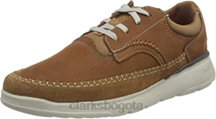 Clarks 0DX8L1826 Zapatilla clarks gaskill lace para hombre de nobuk tostado hombres nubuck bronceado