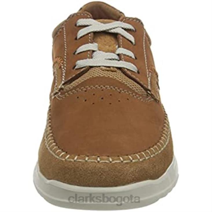 Clarks 0DX8L1826 Zapatilla clarks gaskill lace para hombre de nobuk tostado hombres nubuck bronceado