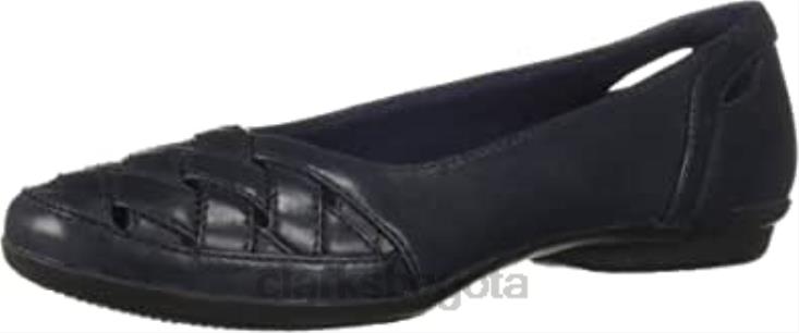 Clarks 0DX8L1827 Mocasín plano mujer clarks Gracelmaze de piel azul marino mujer cuero azul marino