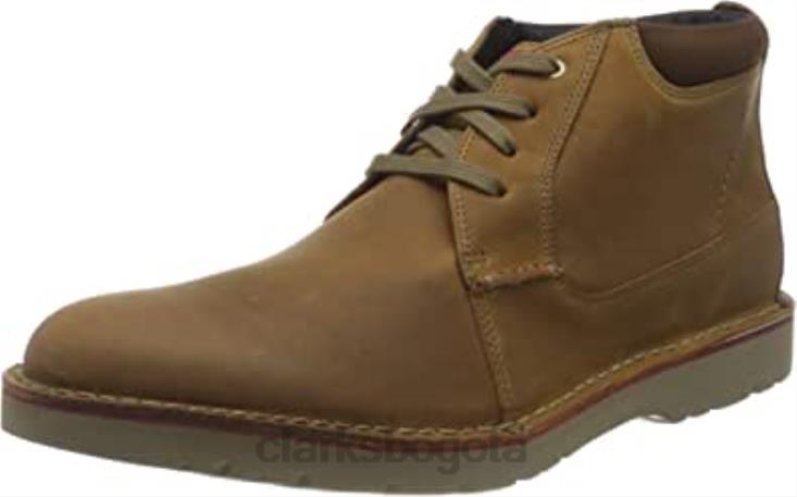Clarks 0DX8L1828 clarks vargo mid derbys de cuero marrón oscuro para hombre hombres cuero marrón oscuro