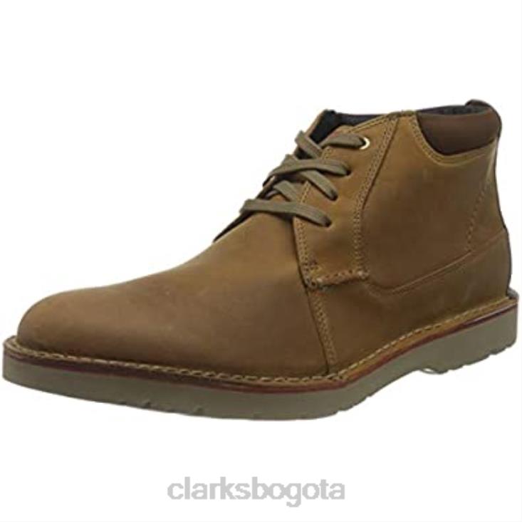 Clarks 0DX8L1828 clarks vargo mid derbys de cuero marrón oscuro para hombre hombres cuero marrón oscuro
