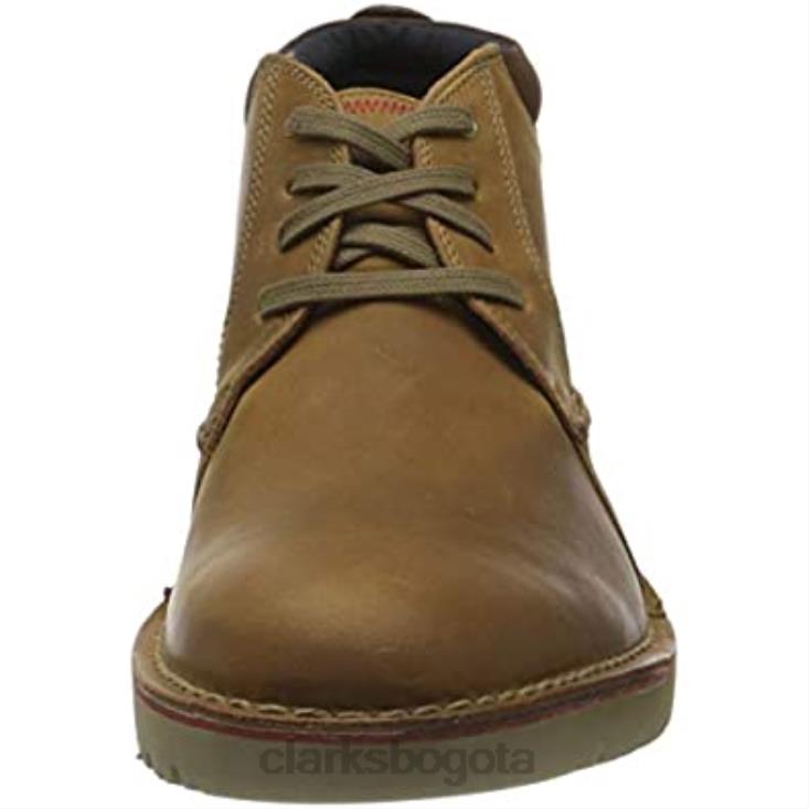 Clarks 0DX8L1828 clarks vargo mid derbys de cuero marrón oscuro para hombre hombres cuero marrón oscuro