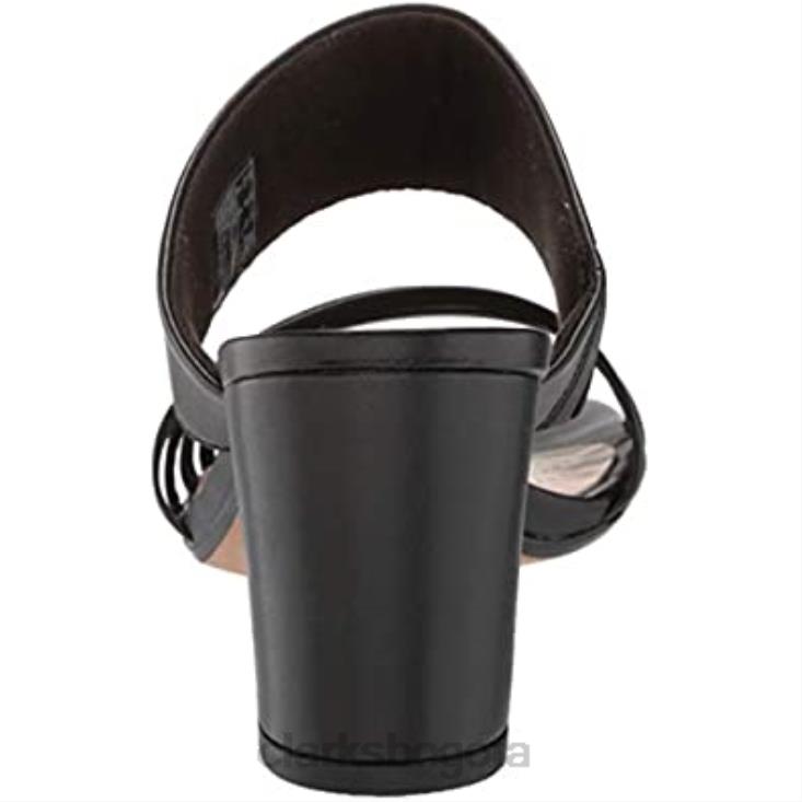 Clarks 0DX8L1829 sandalia de tacón jocelynne andi mujer clarks negro mujer combinación de cuero negro