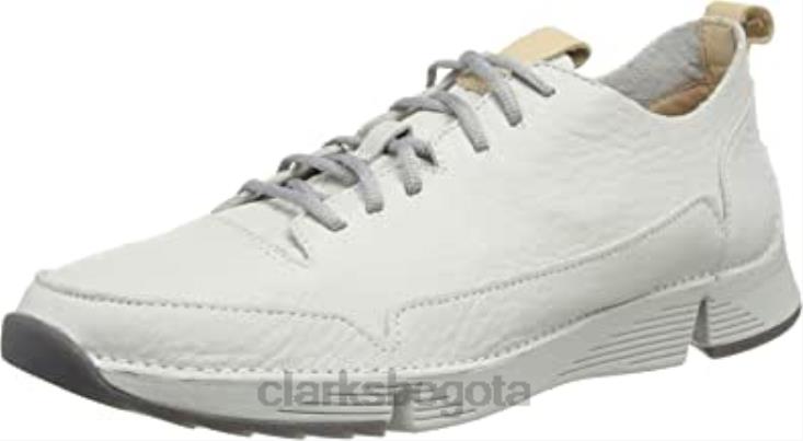 Clarks 0DX8L1832 zapatillas bajas clarks tri spark de cuero blanco para hombre hombres cuero blanco blanco