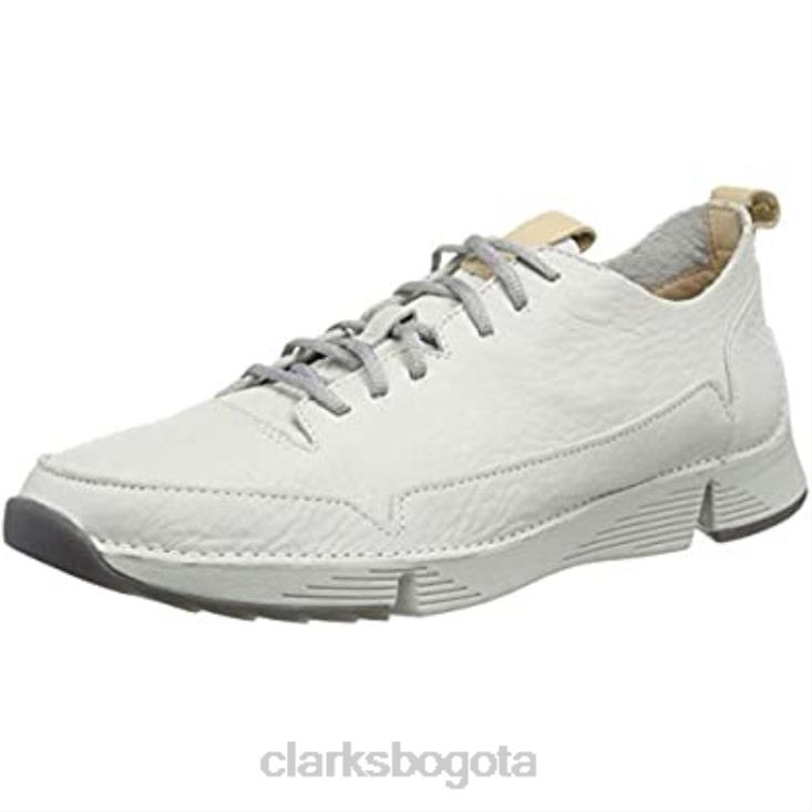 Clarks 0DX8L1832 zapatillas bajas clarks tri spark de cuero blanco para hombre hombres cuero blanco blanco