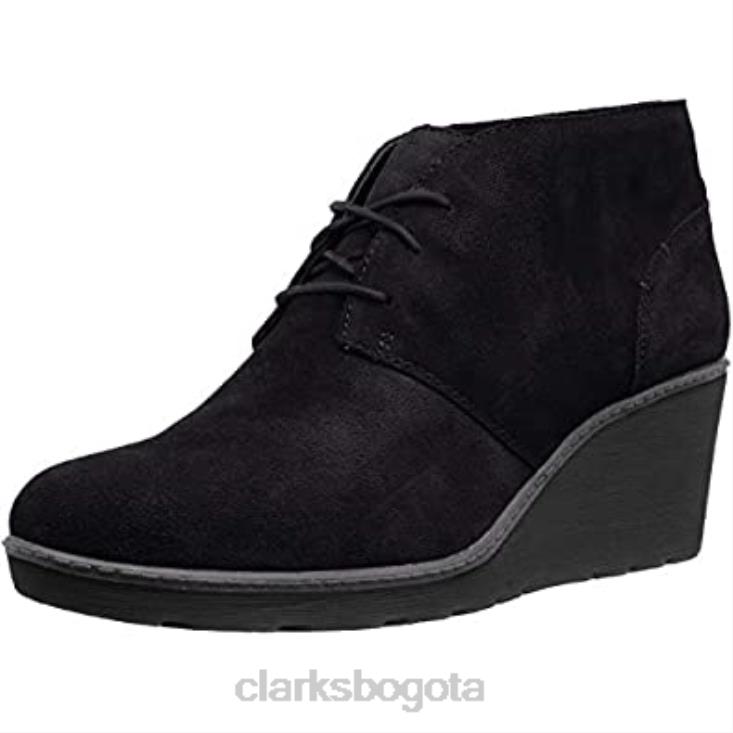 Clarks 0DX8L1835 Botas de moda Clarks Hazen Charm de ante negro para mujer mujer ante negro
