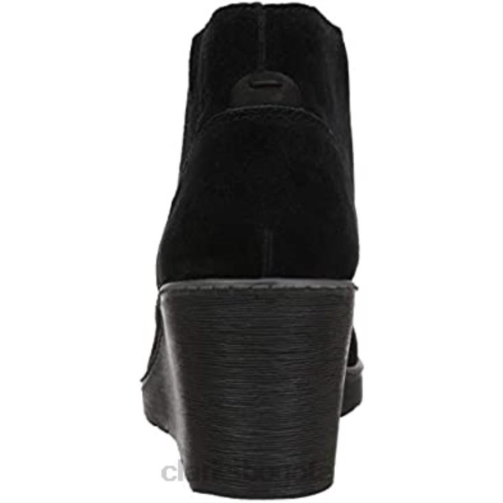 Clarks 0DX8L1835 Botas de moda Clarks Hazen Charm de ante negro para mujer mujer ante negro