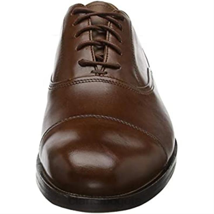 Clarks 0DX8L1836 Derbys Clarks Coling Boss de cuero marrón británico para hombre hombres cuero marrón tostado británico