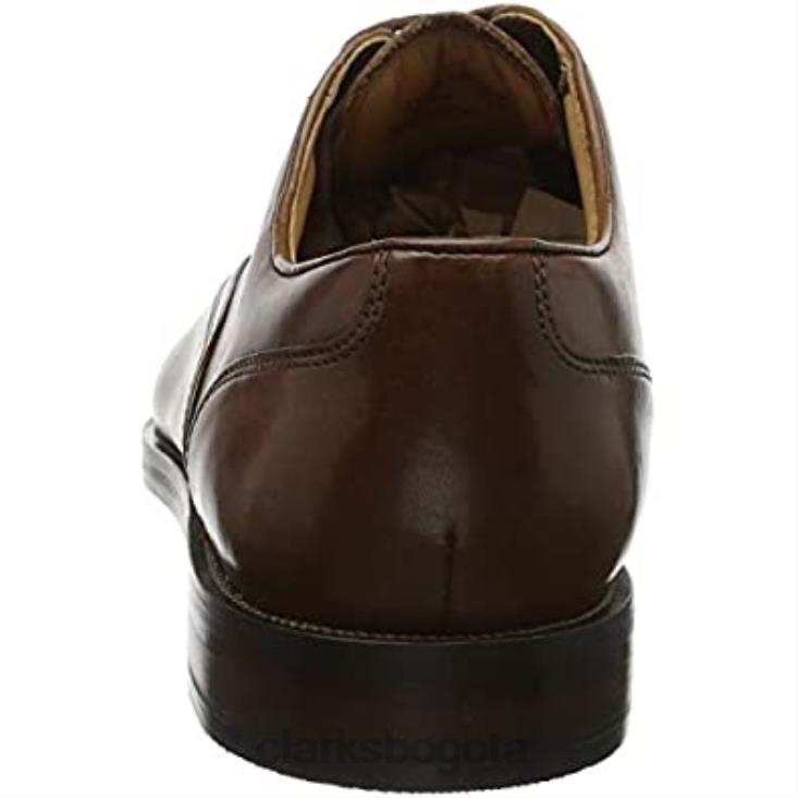 Clarks 0DX8L1836 Derbys Clarks Coling Boss de cuero marrón británico para hombre hombres cuero marrón tostado británico
