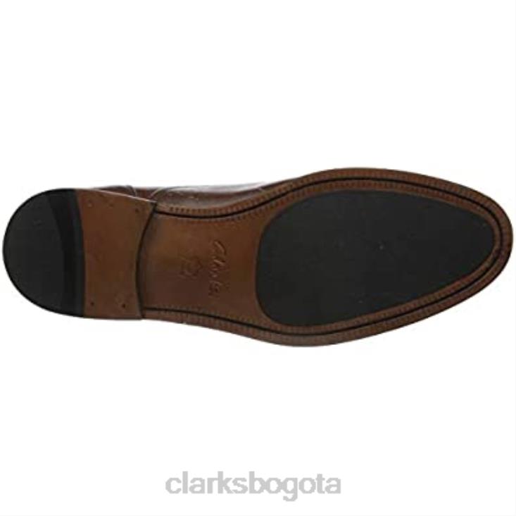 Clarks 0DX8L1836 Derbys Clarks Coling Boss de cuero marrón británico para hombre hombres cuero marrón tostado británico