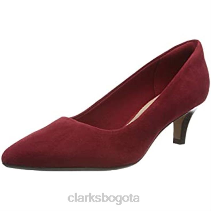 Clarks 0DX8L1840 zapatos de tacón clarks linvale jerica de ante rojo oscuro rojo ante rojo oscuro mujer