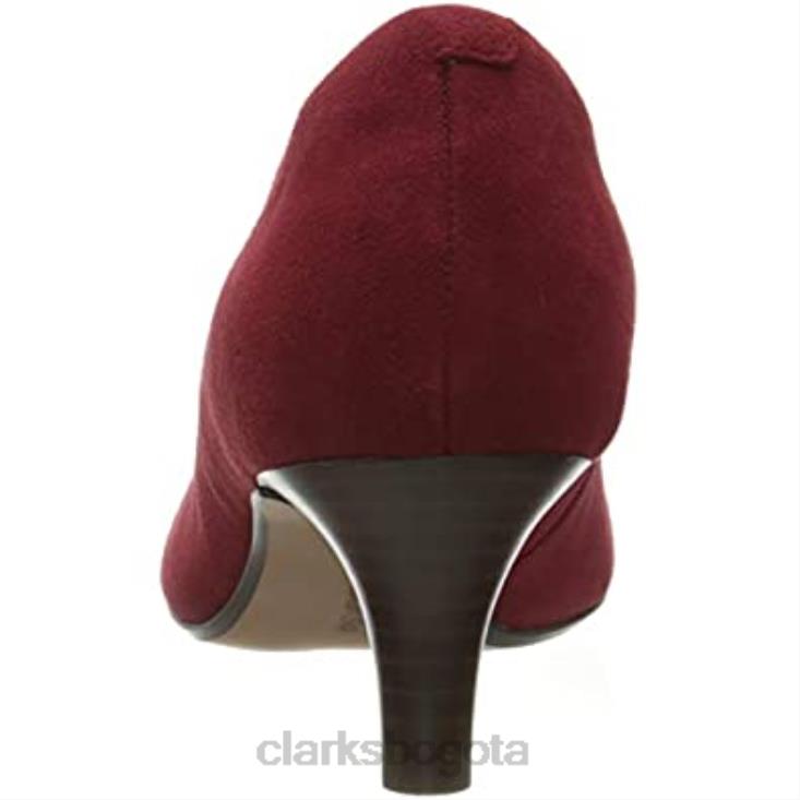 Clarks 0DX8L1840 zapatos de tacón clarks linvale jerica de ante rojo oscuro rojo ante rojo oscuro mujer