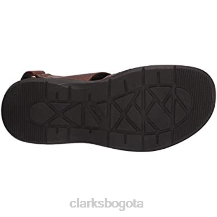 Clarks 0DX8L1841 Sandalias de pescador hapsford cove de cuero caído marrón de Clarks para hombre hombres cuero caído marrón