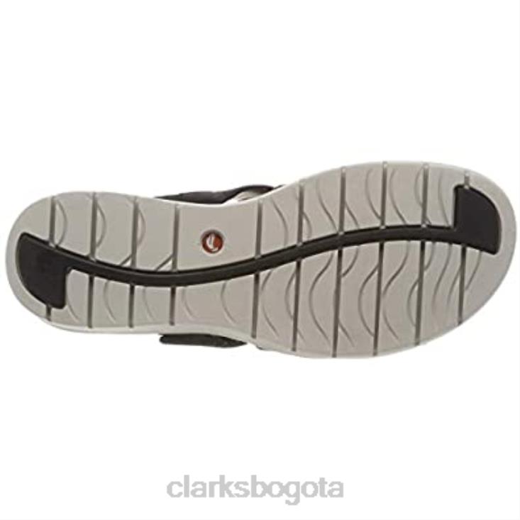 Clarks 0DX8L1843 Sandalias con tira trasera de mujer Clarks Un Karely Dew en negro mujer nubuck negro