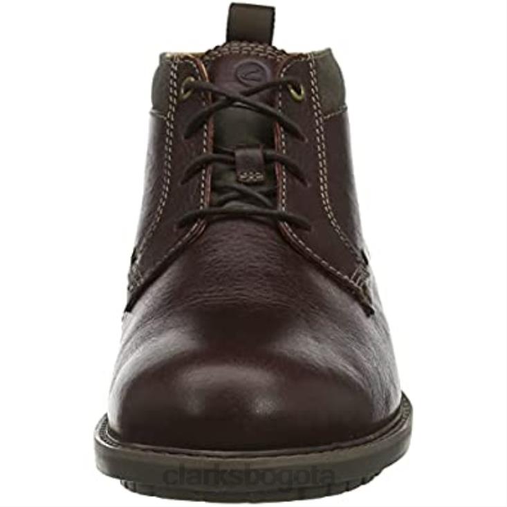 Clarks 0DX8L1846 botín bowzer pico hombre cahoga ny cuero clarks hombres cuero caoba