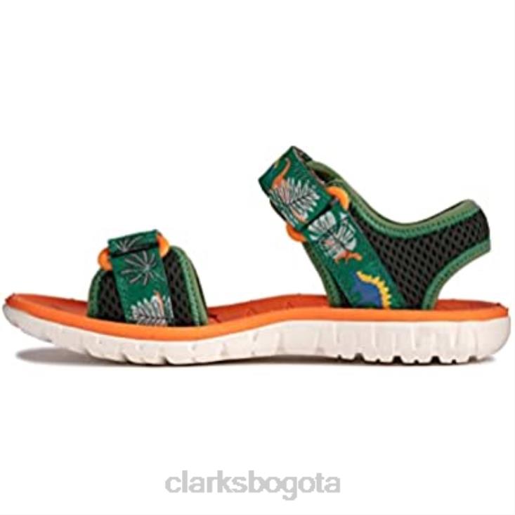 Clarks 0DX8L1848 g ancho verde combi clarks surf tide niño textil sandalias verde combi niños g ancho verde combi