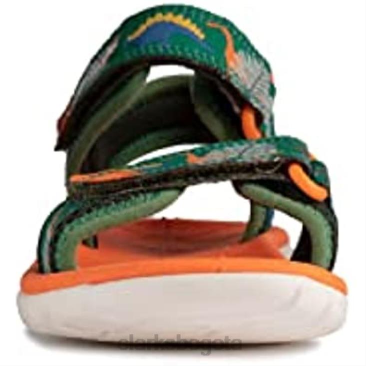 Clarks 0DX8L1848 g ancho verde combi clarks surf tide niño textil sandalias verde combi niños g ancho verde combi