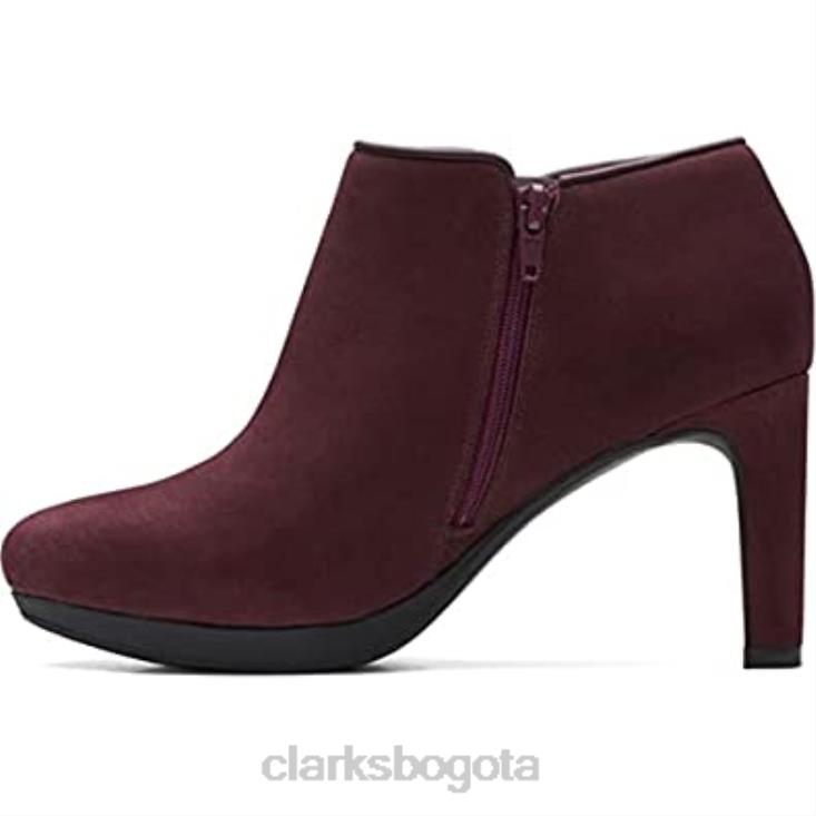 Clarks 0DX8L185 Zapatos de salón Clarks Ambyr Gem de ante burdeos para mujer mujer ante burdeos