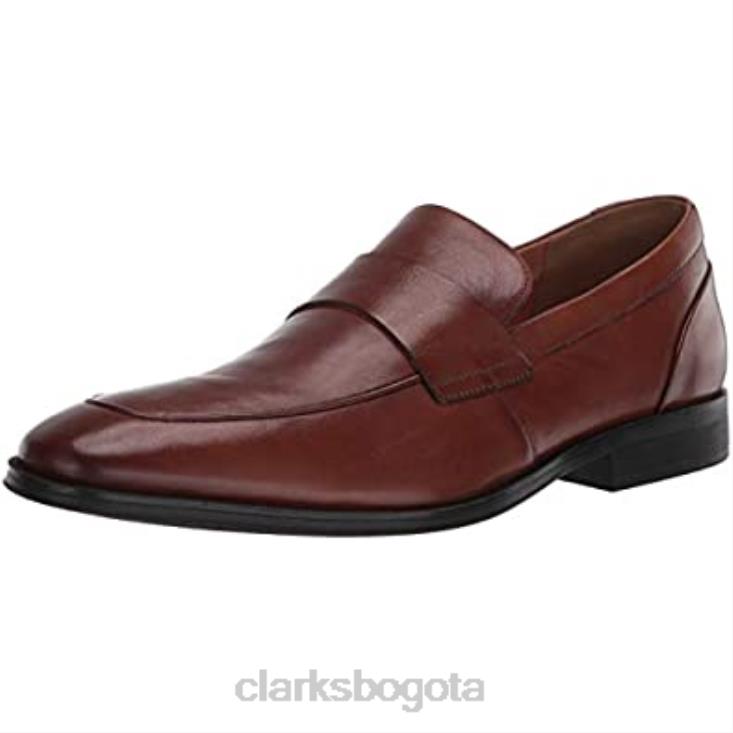 Clarks 0DX8L1853 mocasines clarks gilman free para hombre de cuero tostado hombres cuero marrón