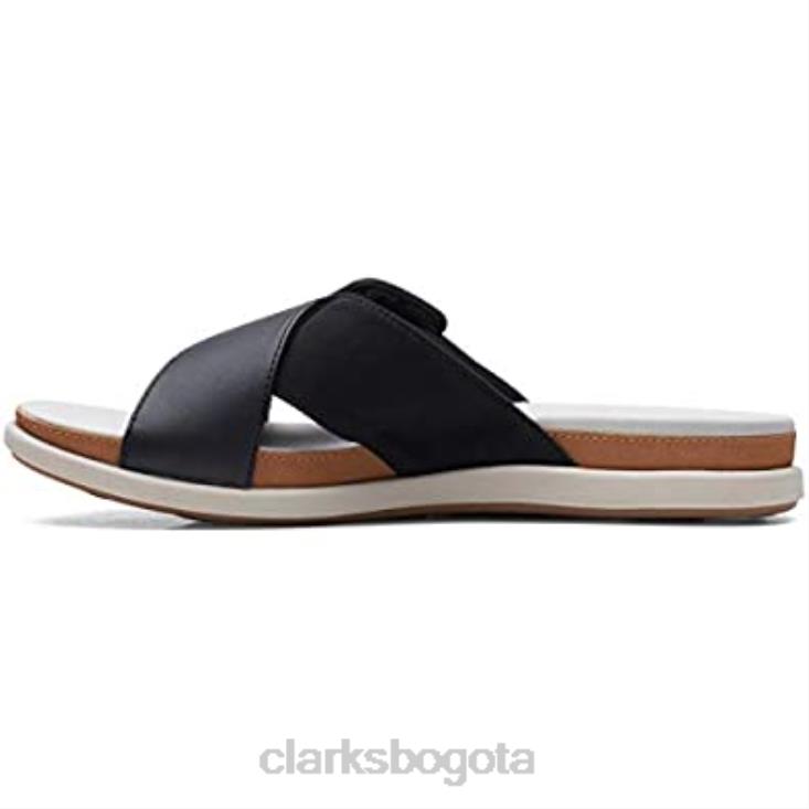 Clarks 0DX8L1859 Sandalia clarks eliza april slide de mujer sintética negra mujer negro sintético