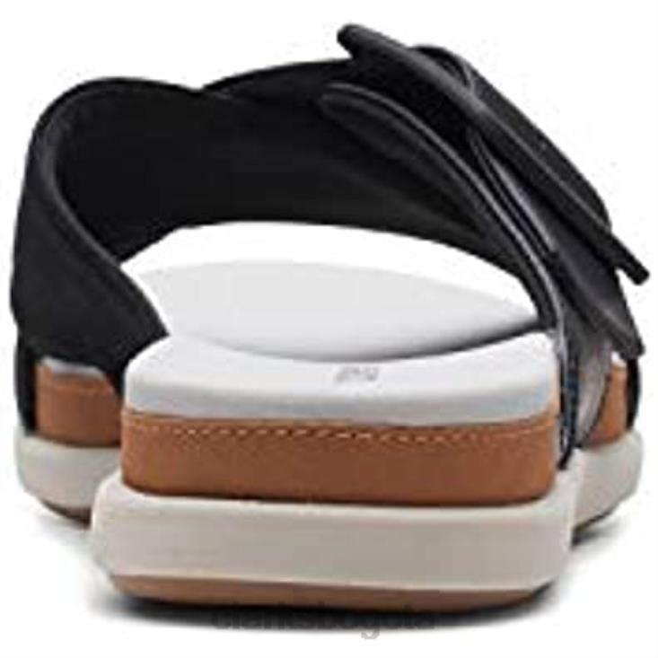 Clarks 0DX8L1859 Sandalia clarks eliza april slide de mujer sintética negra mujer negro sintético