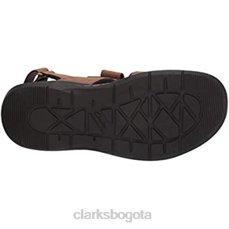 Clarks 0DX8L1861 sandalias clarks hapsford creek para hombre de cuero tostado hombres