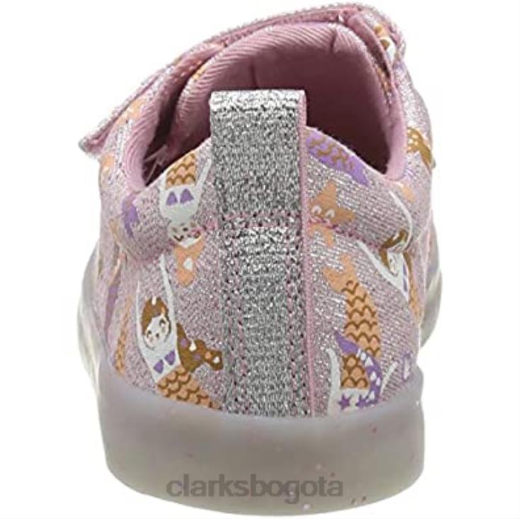 Clarks 0DX8L1869 zapatillas bajas k clarks para niña con estampado foxing niños