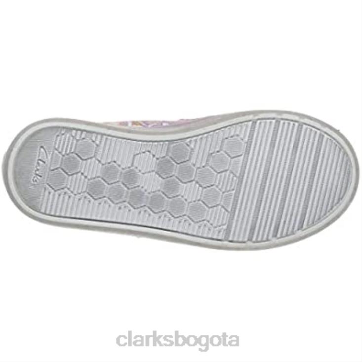 Clarks 0DX8L1869 zapatillas bajas k clarks para niña con estampado foxing niños