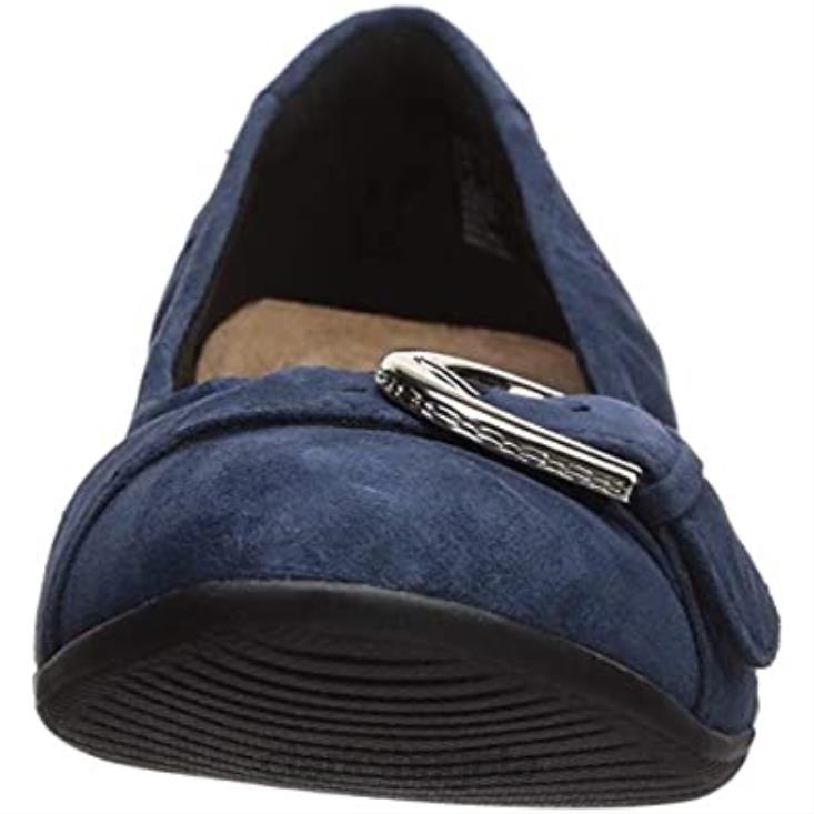 Clarks 0DX8L187 Bailarinas clarks neenah lark de ante azul marino para mujer mujer gamuza azul marino