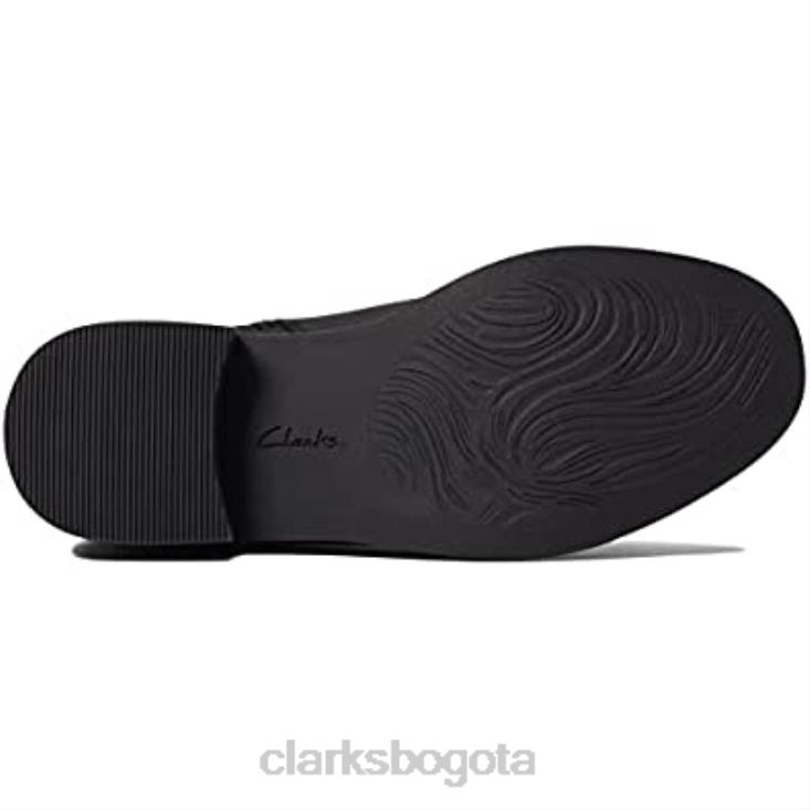 Clarks 0DX8L1875 Botín clarks mujer maye facilidad piel negra mujer cuero negro
