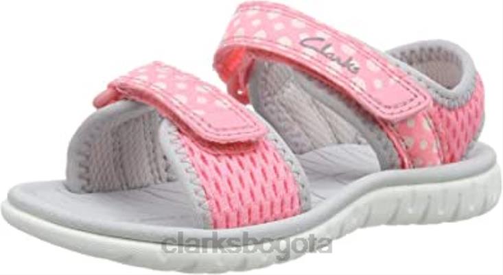 Clarks 0DX8L1876 rosa rosa combi rosa combi sandalias de punta abierta para niña surfing tide clarks niños