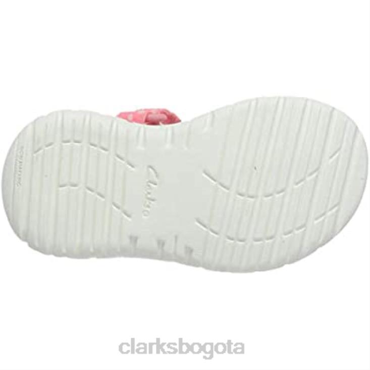 Clarks 0DX8L1876 rosa rosa combi rosa combi sandalias de punta abierta para niña surfing tide clarks niños