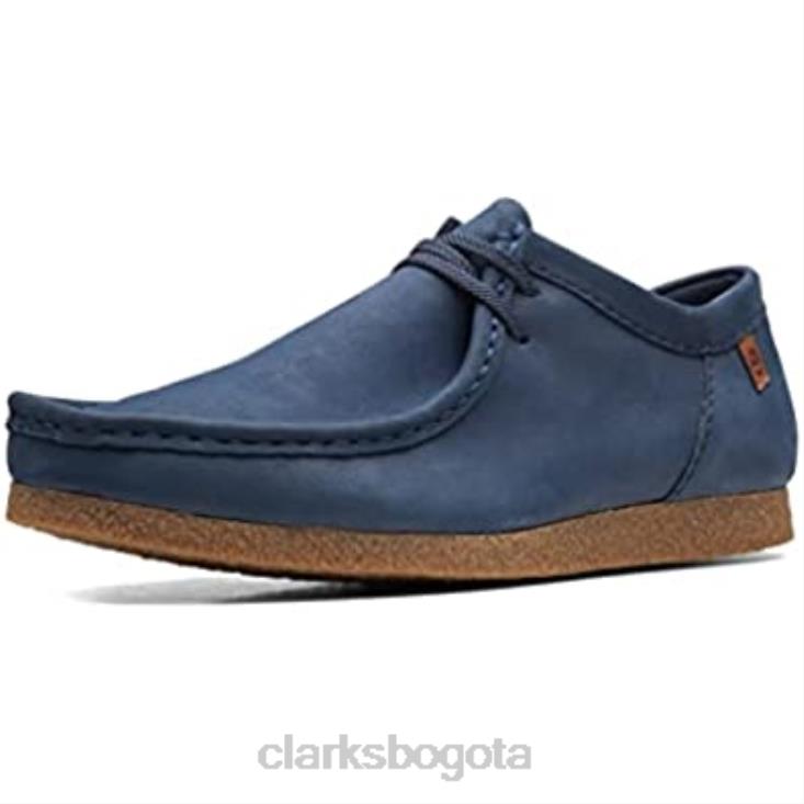 Clarks 0DX8L1877 mocasín clarks shacre ii run para hombre nubuck azul marino hombres nubuck azul marino