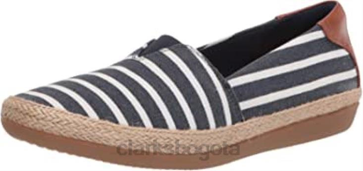 Clarks 0DX8L1879 mocasín danelly sky mujer plano clarks marino textil sintético combi mujer combi sintetico textil marino