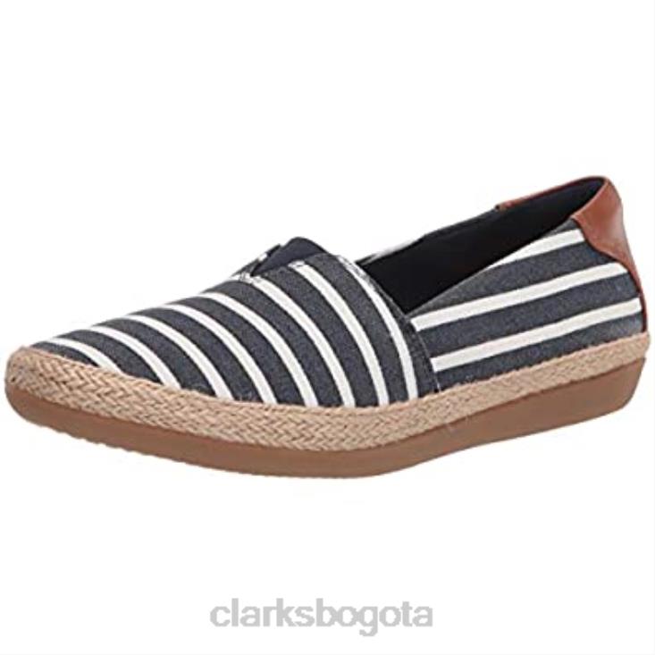 Clarks 0DX8L1879 mocasín danelly sky mujer plano clarks marino textil sintético combi mujer combi sintetico textil marino
