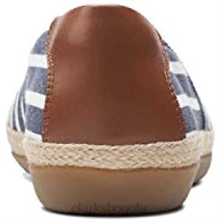 Clarks 0DX8L1879 mocasín danelly sky mujer plano clarks marino textil sintético combi mujer combi sintetico textil marino
