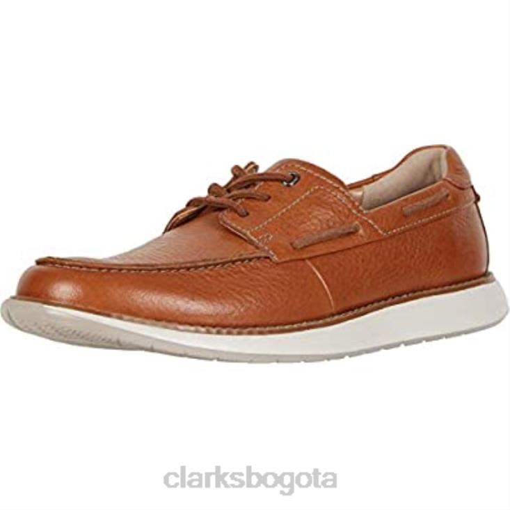 Clarks 0DX8L1881 zapatos clarks un pilot de cuero tostado para hombre hombres cuero marrón