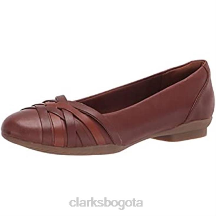 Clarks 0DX8L1885 bailarinas sara clover para mujer clarks mahoga mujer