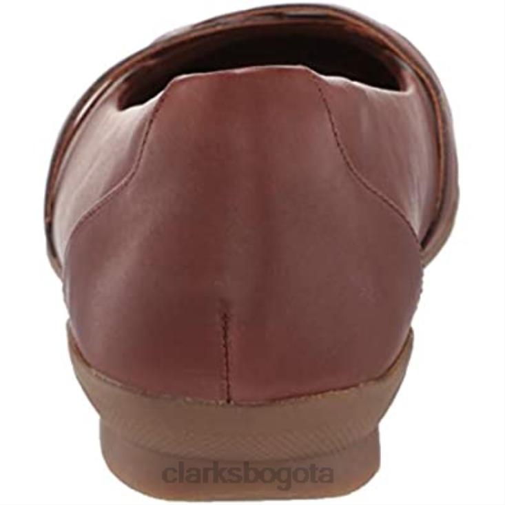 Clarks 0DX8L1886 bailarinas sara clover mujer caoba ny piel combi clarks mujer