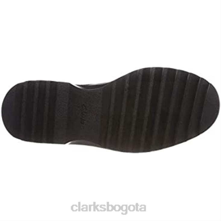 Clarks 0DX8L1889 clarks black boy\s asher grove derbis niños cuero negro cuero negro