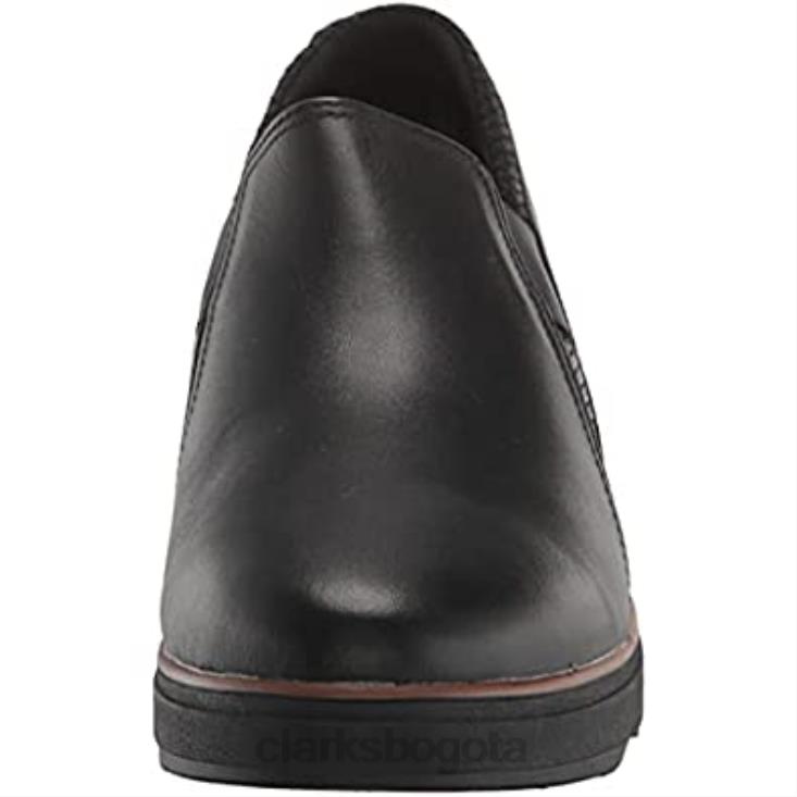 Clarks 0DX8L1896 mocasín clarks mazy seabury combi de cuero negro para mujer mujer combinación de intereses de cuero negro